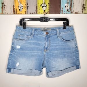 Arizona Distressed Denim Shorts Size 13